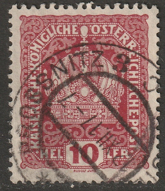 Austria 1916 Sc 148 used Prossnitz 3/Prostejov CDS