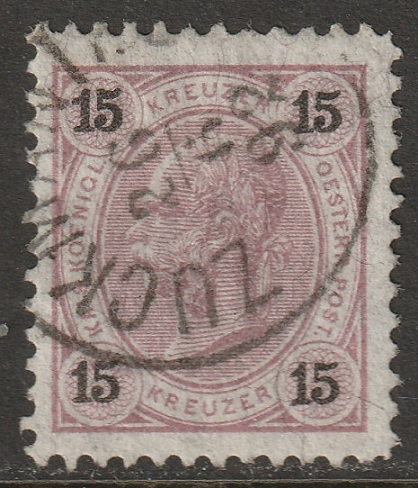 Austria 1890 Sc 57 used Zuckmantel (Cukmantl) CDS