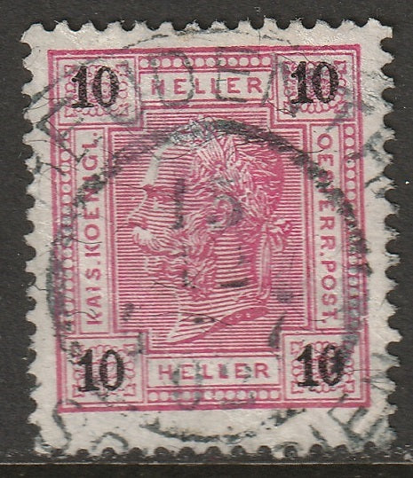 Austria 1899 Sc 75 used Freudenthal in Schlesien (Bruntal) CDS