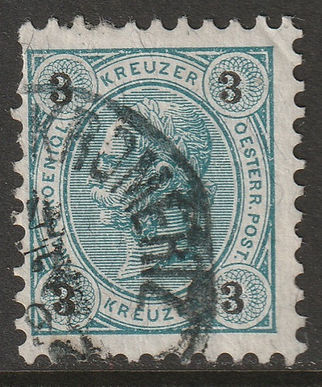 Austria 1890 Sc 53 used Kremsier/Kromeriz CDS