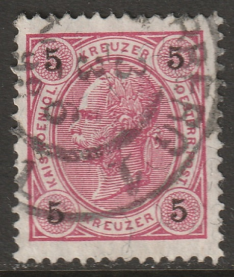 Austria 1890 Sc 54 used Oderberg 1/Bohumin CDS