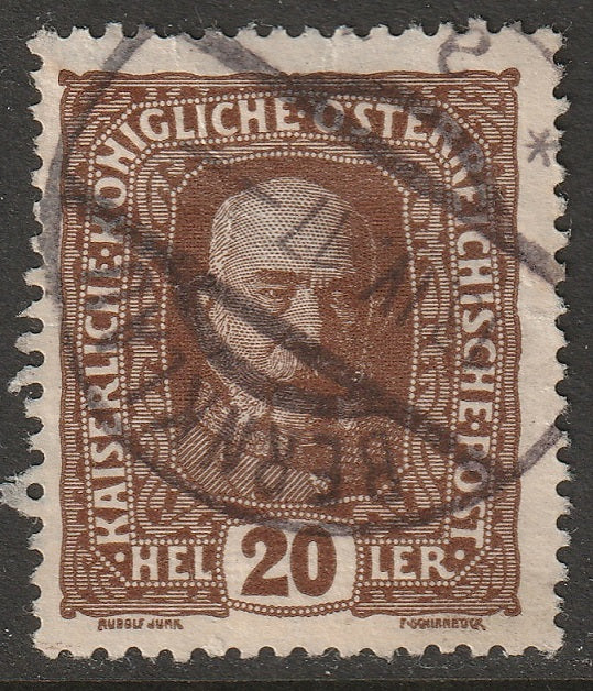 Austria 1916 Sc 151 used Bernklau (Bezverov) CDS