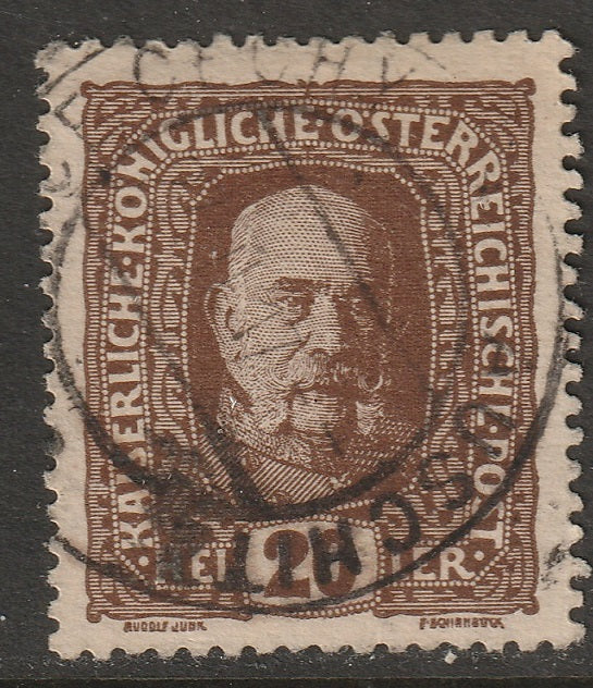 Austria 1916 Sc 151 used Auschitz/Uzice Cechy CDS