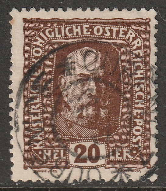 Austria 1916 Sc 151 used Oubenitz/Oubenice CDS