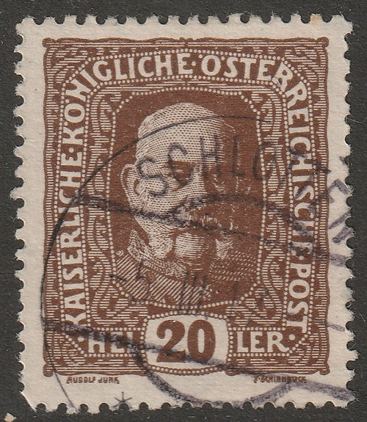 Austria 1916 Sc 151 used Schlotten (Slotov) CDS