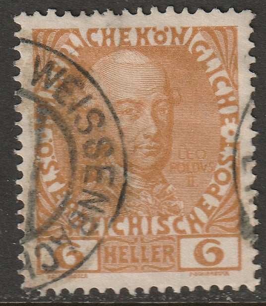 Austria 1908 Sc 114 used Weissenbach (Vysne) CDS