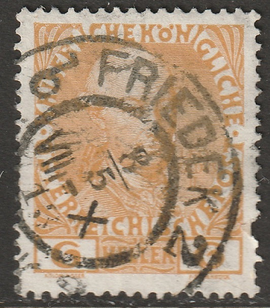 Austria 1908 Sc 114 used Friedek 2/Frydek 2 CDS