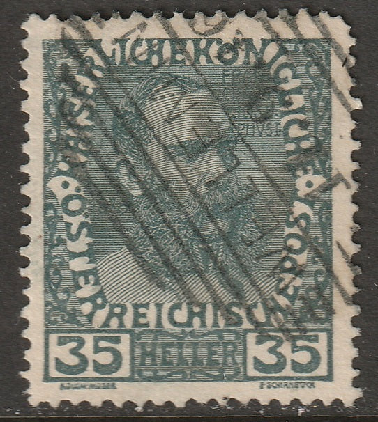 Austria 1908 Sc 120 used Wellemin (Velemin) cancel