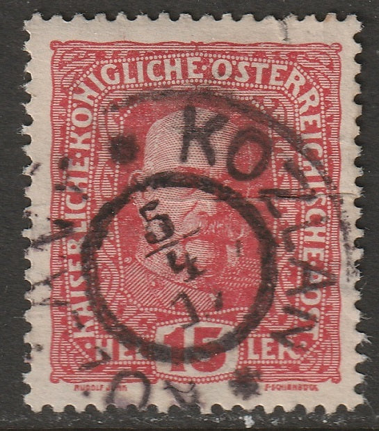 Austria 1916 Sc 150 used Kozlan/Kozlany CDS