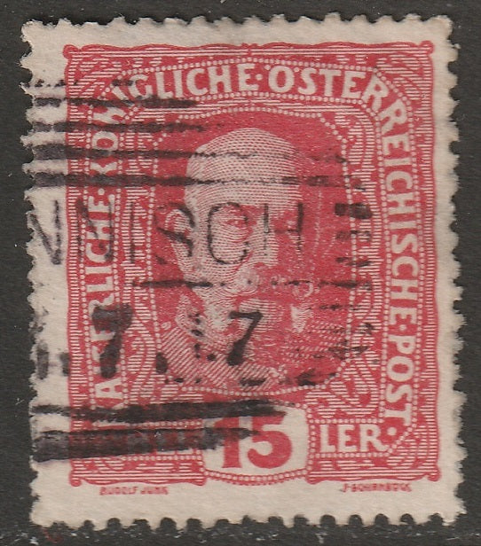 Austria 1916 Sc 150 used Bennisch (Horni Benesov) cancel