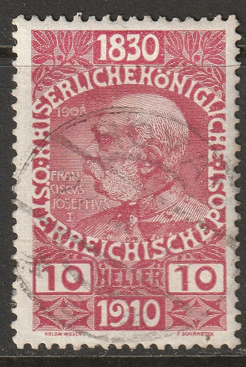 Austria 1910 Sc 133 used Royau (Rajov) CDS