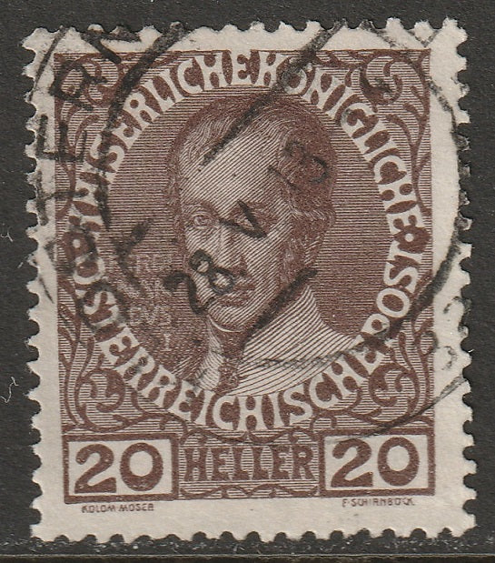 Austria 1908 Sc 117 used Klosterneuberg CDS