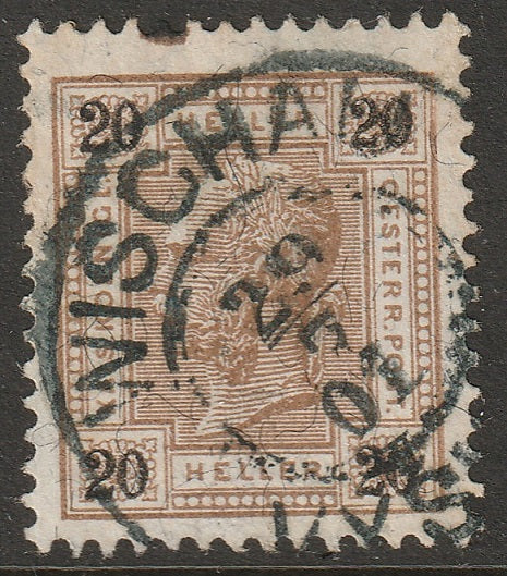 Austria 1899 Sc 76 used Wischau/Vyskov CDS