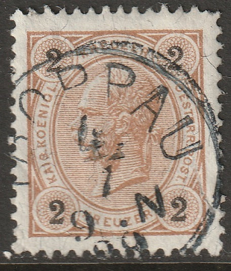 Austria 1890 Sc 52 used Troppau (Opava) CDS