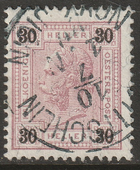 Austria 1899 Sc 78 used Neutitschein/Novy Jicin CDS