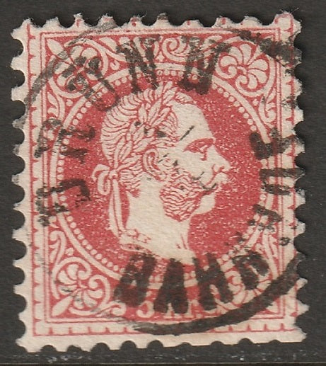 Austria 1867 Sc 29 used Brunn Bahnhof (Brno) CDS