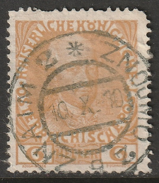 Austria 1908 Sc 114 used Znaim/Znojmo CDS