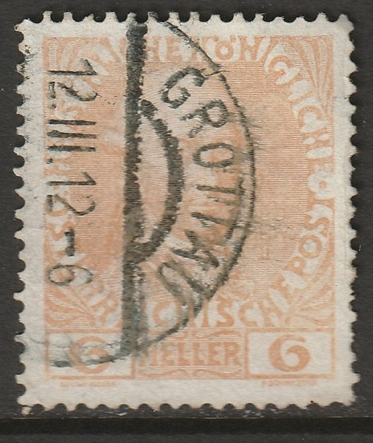 Austria 1908 Sc 114 used Grottau (Hradek nad Nisou) CDS 