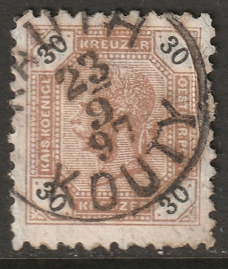 Austria 1891 Sc 68 used Kauth/Kouty CDS