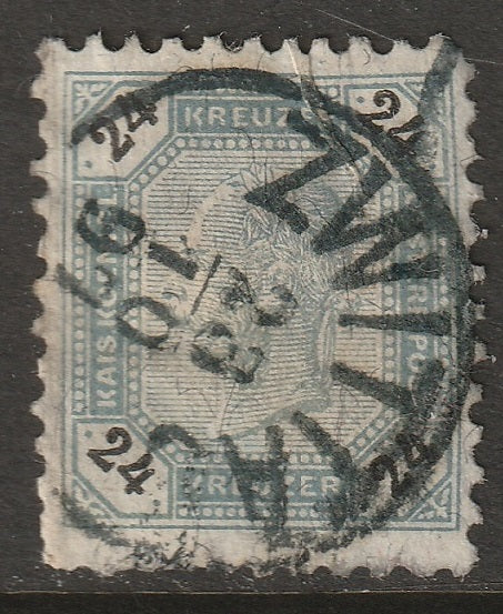 Austria 1891 Sc 67 used Zwittau (Svitavy) CDS