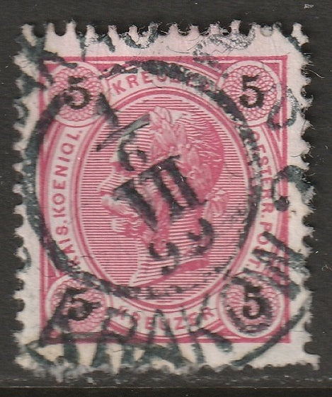 Austria 1883 Sc 43 used Krakau/Krakow CDS