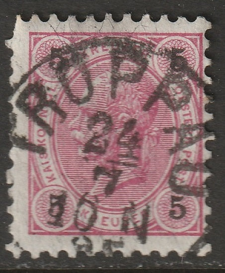 Austria 1883 Sc 43 used Troppau (Opava) CDS