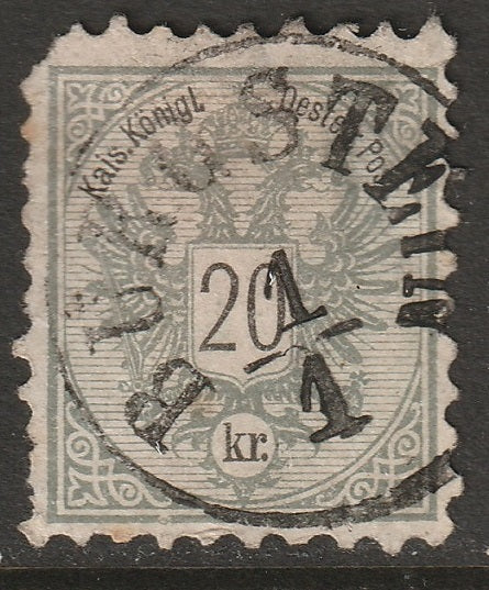 Austria 1883 Sc 45 used Burgstein CDS thin