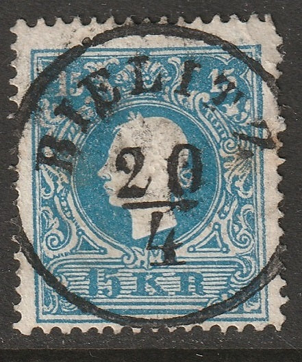 Austria 1858 Sc 11 used Bielitz (Bielsko) CDS type II