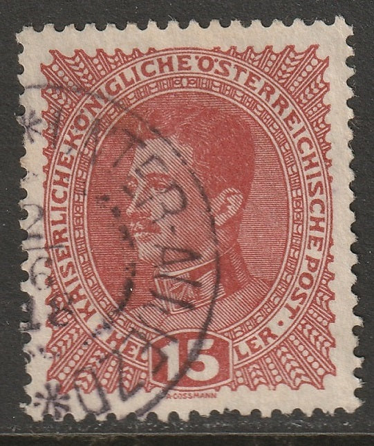 Austria 1917 Sc 168 used Unter Aujzed CDS