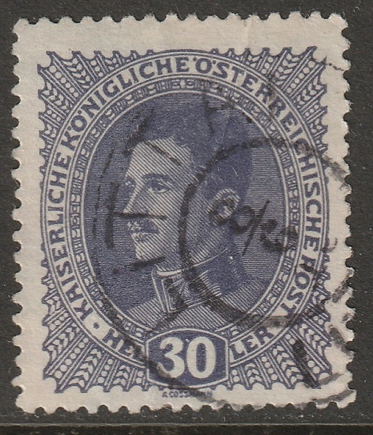 Austria 1917 Sc 171 used Littau (Litovel) CDS