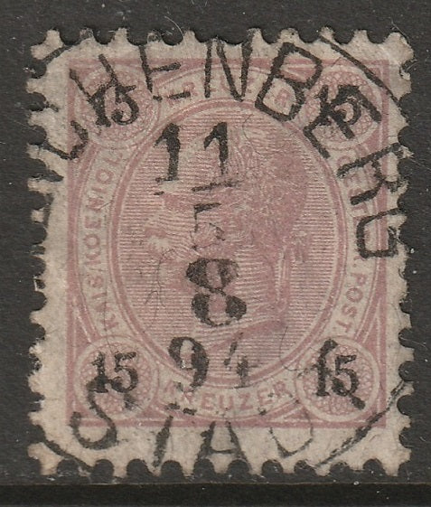 Austria 1890 Sc 57 used Reichenberg Stadt CDS