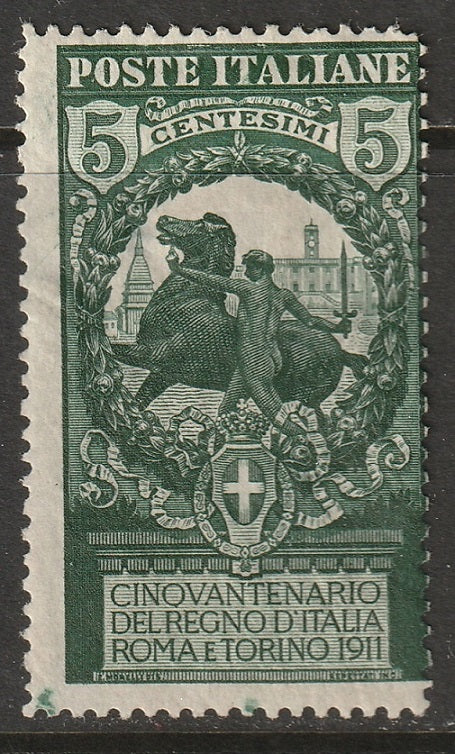 Italy 1911 Sc 120 MH disturbed gum