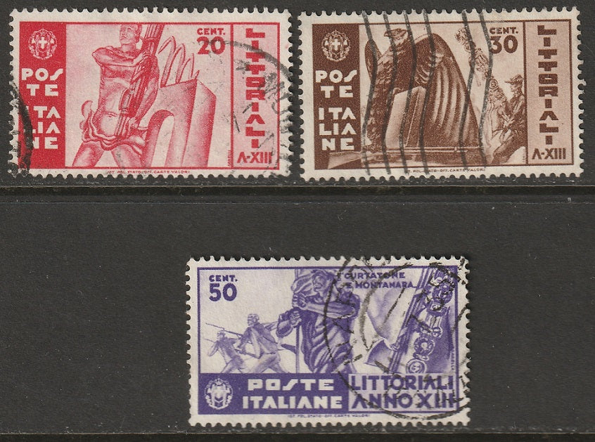 Italy 1935 Sc 342-4 set used