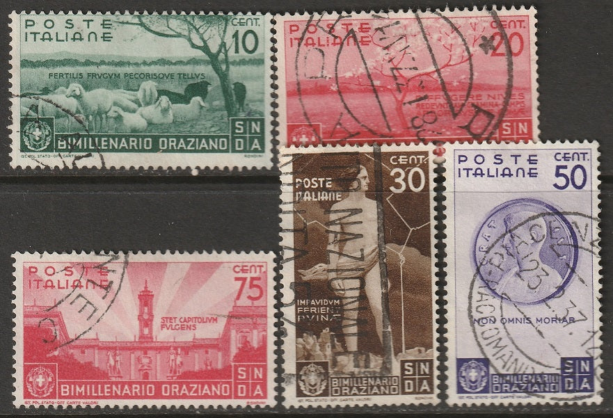 Italy 1936 Sc 359-63 partial set used