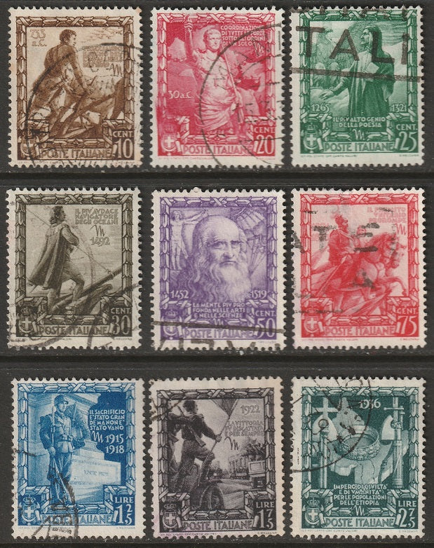 Italy 1938 Sc 400-8 partial set used