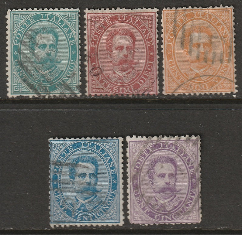 Italy 1879 Sc 45-8,50 partial set used