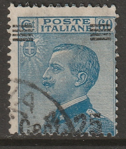 Italy 1923 Sc 153 used shifted overprint