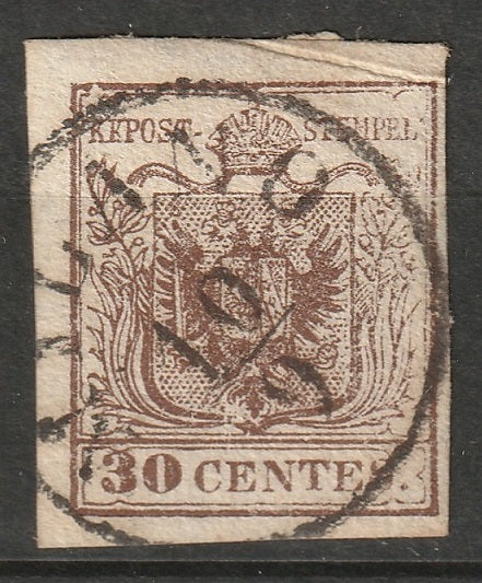 Lombardy Venetia 1850 Sc 5 used Milano CDS