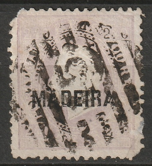 Madeira 1874 Sc 31 used damaged corners