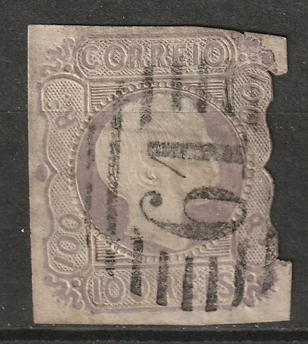 Portugal 1855 Sc 8 used damaged 61 (Guimaraes) cancel