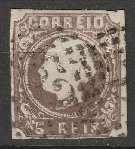 Portugal 1862 Sc 12 used 52 (Porto) cancel type I