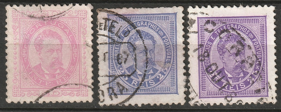 Portugal 1887 Sc 64-6 set used