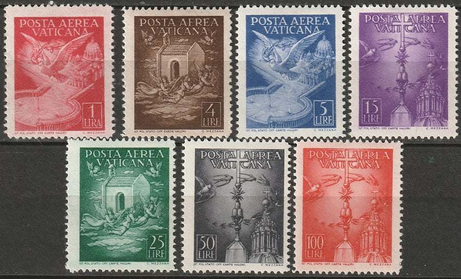 Vatican City 1947 Sc C9-15 air post set MH