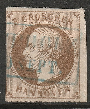 Hanover 1864 Sc 29 used light cancel