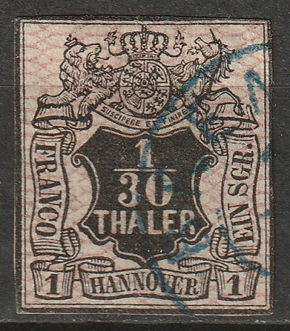 Hanover 1856 Sc 12 used