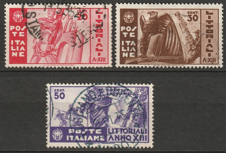 Italy 1935 Sc 342-4 set used