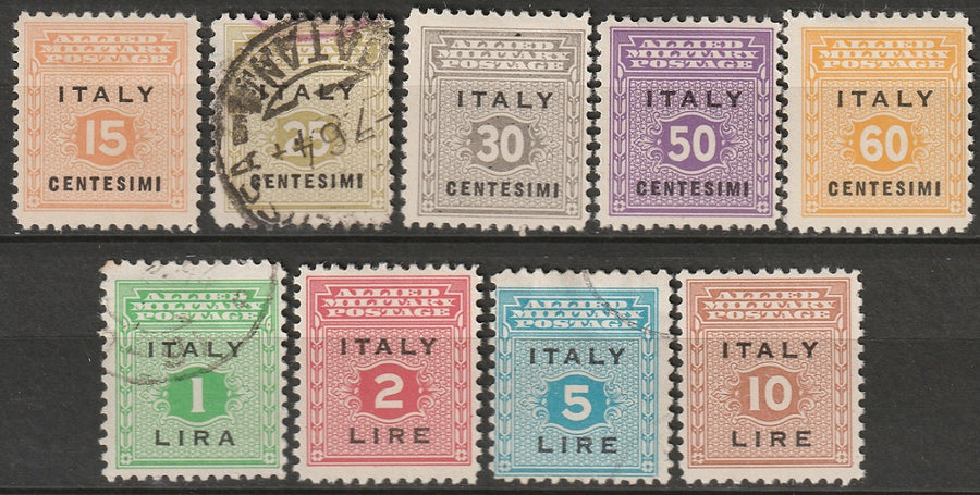 Italy AMG Sicily 1943 Sc 1N1-9 complete set MH/used