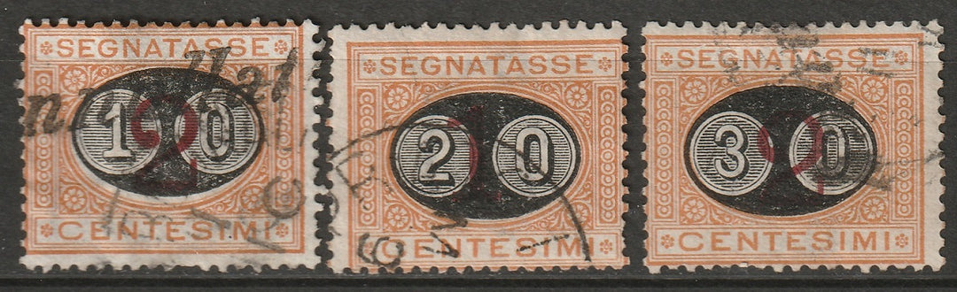 Italy 1890 Sc J25-7 postage due set used