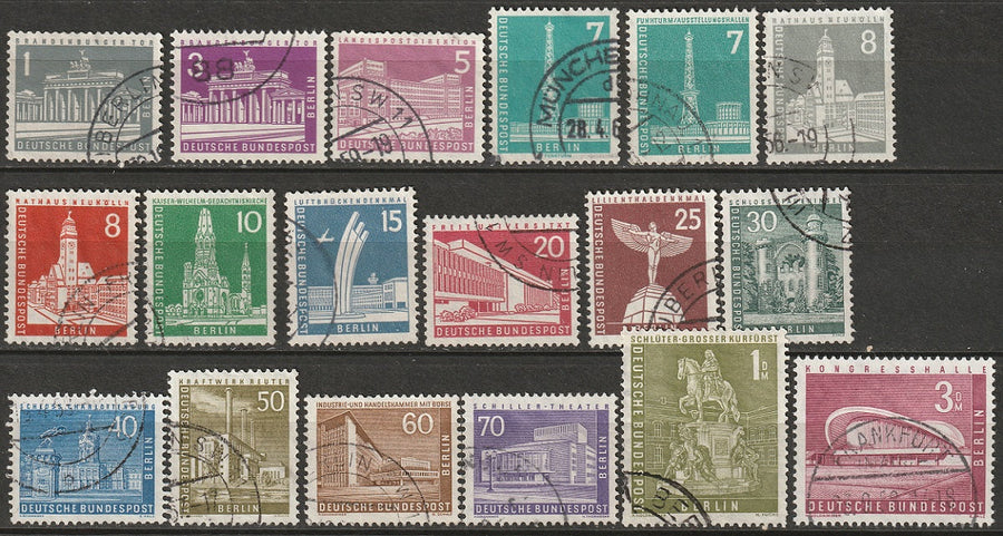 Berlin 1956-63 Sc 9N120-36 complete set used