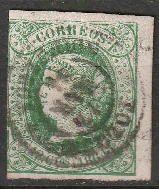 Spain 1864 Sc 63 used Tolosa CDS